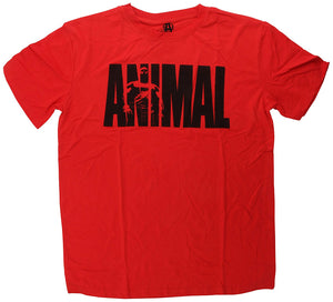 Universal Nutrition Red "Animal" Iconic T-Shirt  Game Shirt Top Tee Cool Casual Sleeves Cotton T Shirt Fashion Top Tees